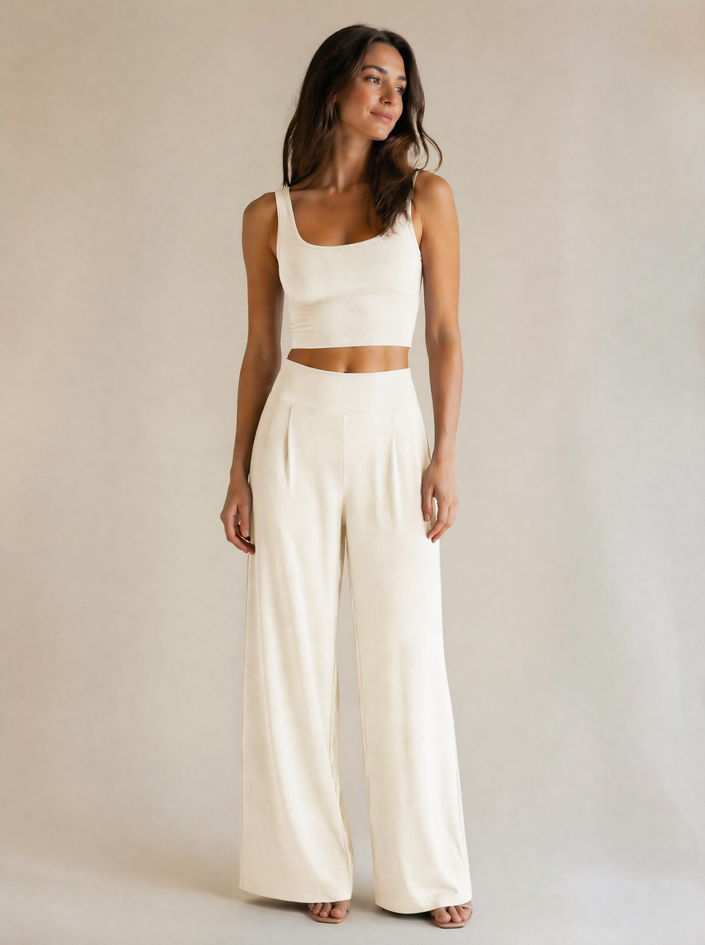 Crop Tank & Wide Leg Trouser Set