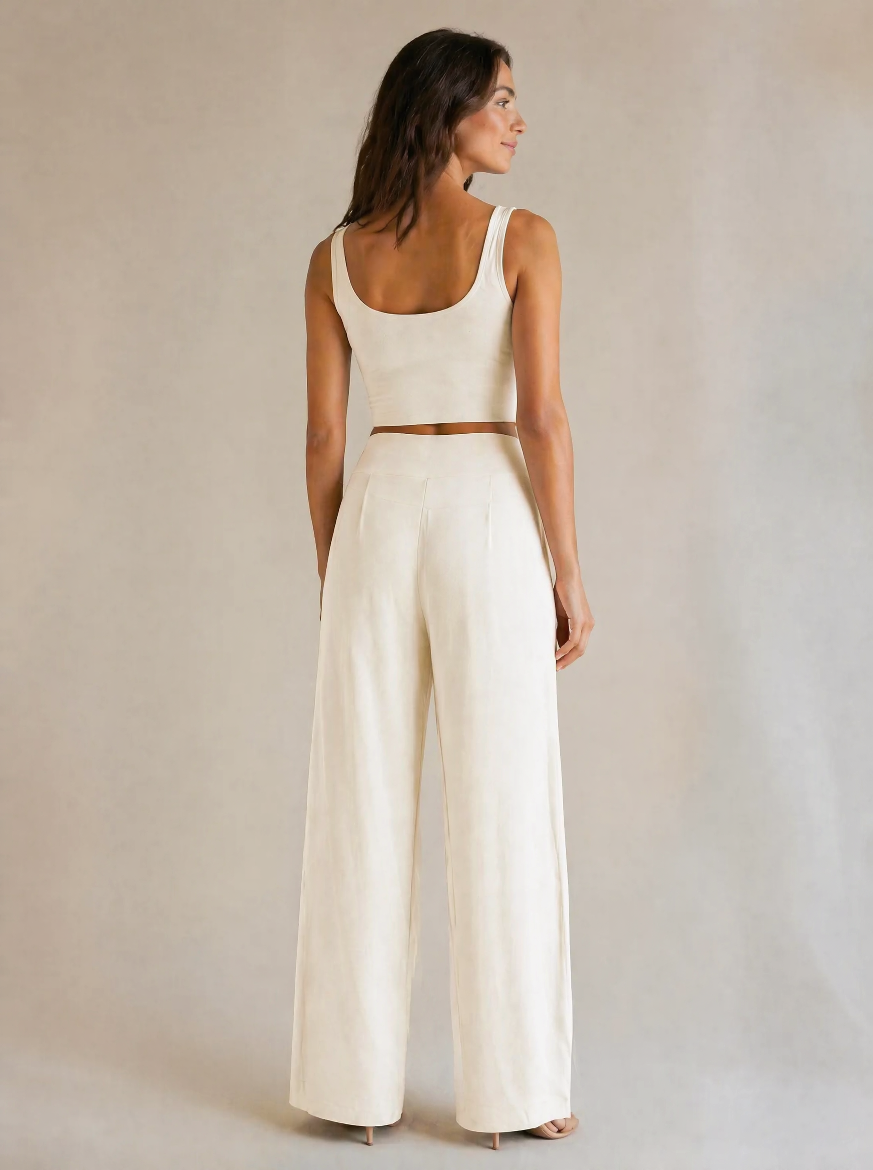 Crop Tank & Wide Leg Trouser Set